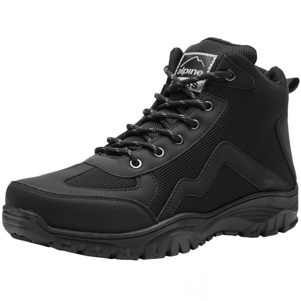 Alpine Swiss Mens Hiking Boots Comfortable Mid Ankle Outdoor Walking Shoes